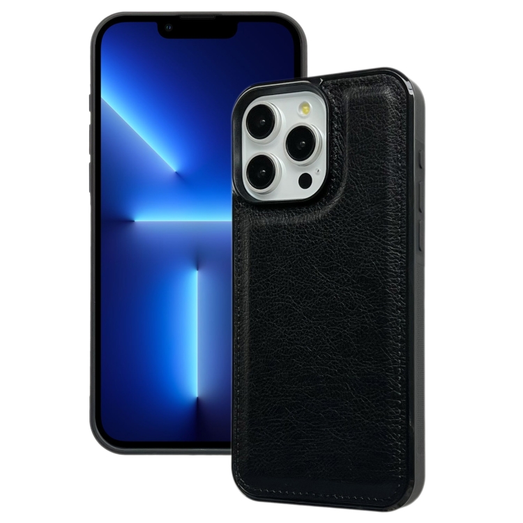 

For iPhone 13 Pro Cowhide Texture Back Cover Phone Case(Black)
