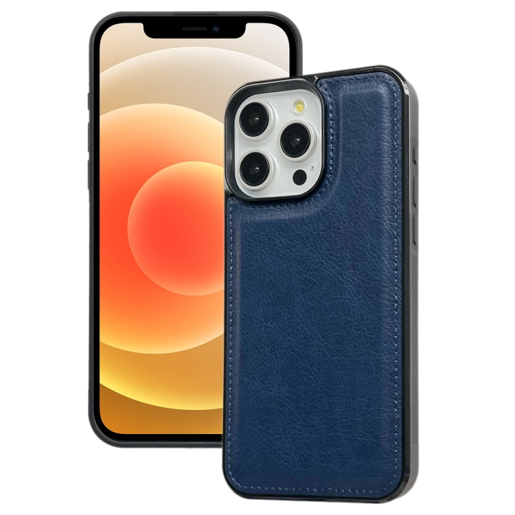 

For iPhone 12 / 12 Pro Cowhide Texture Back Cover Phone Case(Royal Blue)