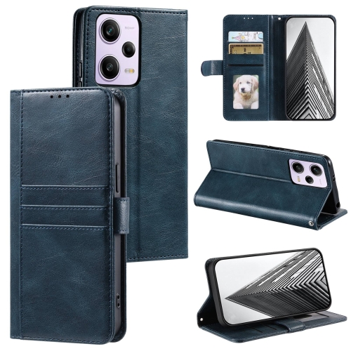 

For Xiaomi Redmi Note 12 Pro 5G Simple 6-Card Wallet Leather Phone Case(Navy Blue)