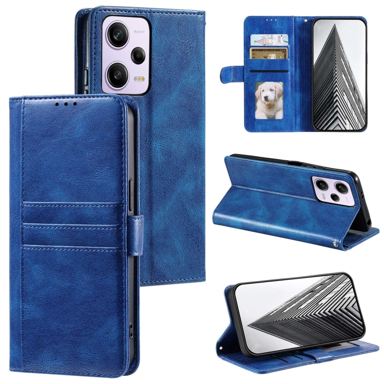 

For Xiaomi Redmi Note 12 Pro 5G Simple 6-Card Wallet Leather Phone Case(Blue)