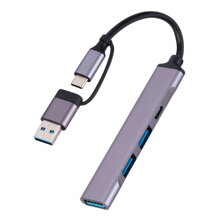 

809-C 6 in 1 USB+Type-C to USB Multifunctional Docking Station HUB Adapter