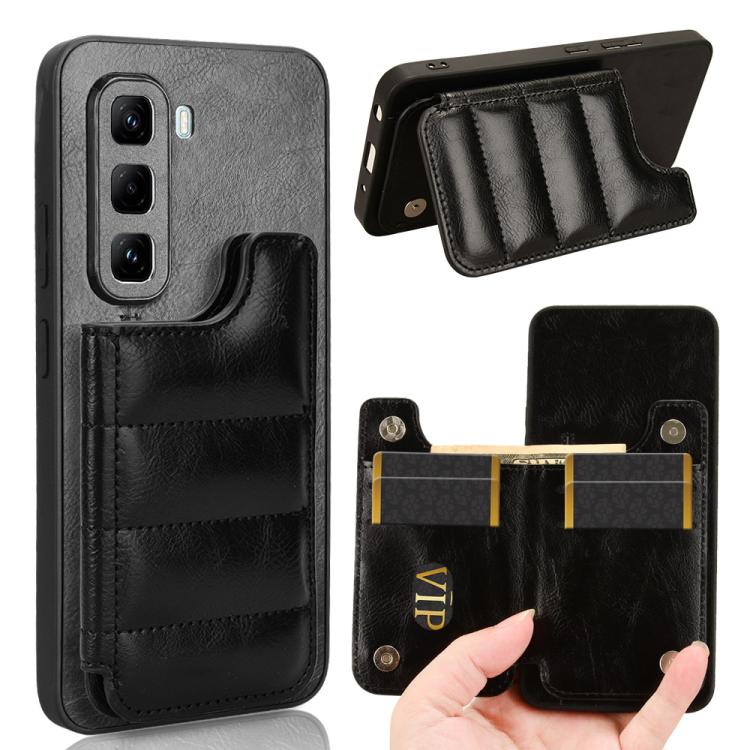 Coque Portefeuille En Cuir PU à Rayures + 2 Protections écran Verre Trempé Pour Blackview Oscal Marine 2 – Protection Complète, Style Pratique Avec Fentes Cartes Et Support Magnétique