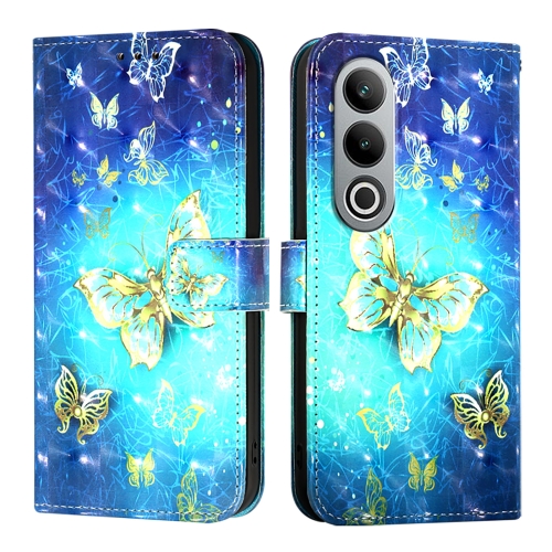 

For OnePlus Nord CE4 3D Painting Horizontal Flip Leather Phone Case(Golden Butterfly)