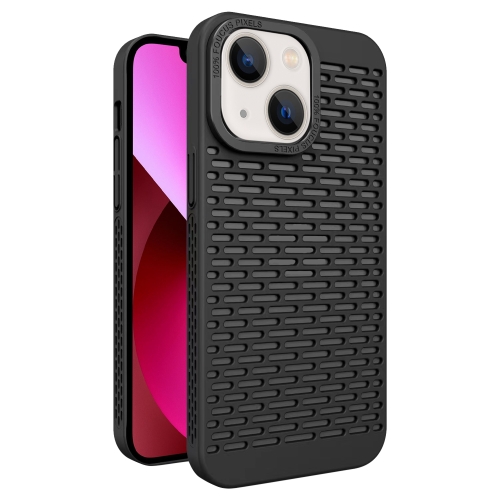 

For iPhone 13 Hollow Heat Dissipation TPU Phone Case(Black)
