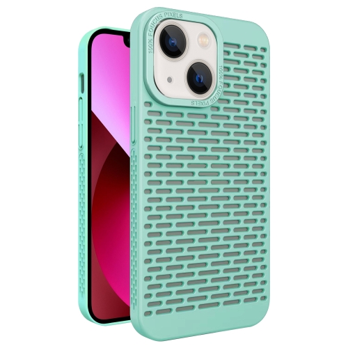 For iPhone 13 Hollow Heat Dissipation TPU Phone Case(Green)