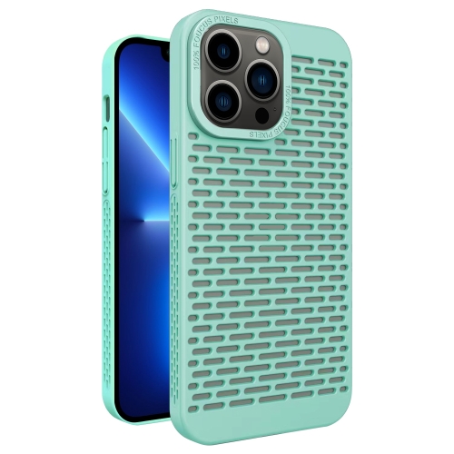 

For iPhone 13 Pro Hollow Heat Dissipation TPU Phone Case(Green)