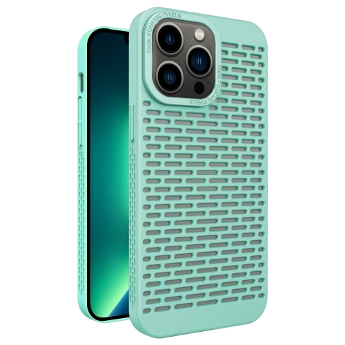 

For iPhone 13 Pro Max Hollow Heat Dissipation TPU Phone Case(Green)