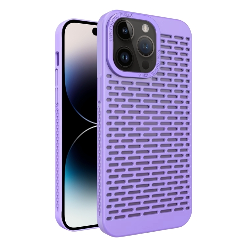 For iPhone 14 Pro Hollow Heat Dissipation TPU Phone Case(Purple) lazarr islim case для samsung galaxy tab 3 7 0 красный