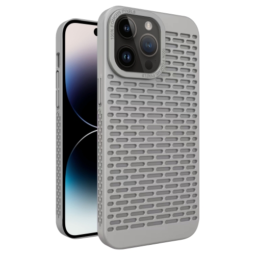 For iPhone 14 Pro Max Hollow Heat Dissipation TPU Phone Case(Grey) lazarr islim case для samsung galaxy tab 3 7 0 красный