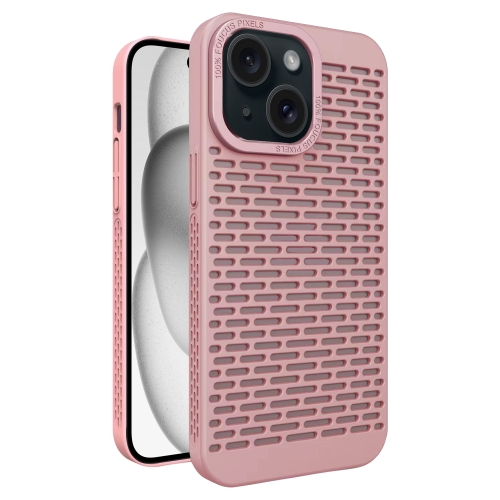 For iPhone 15 Plus Hollow Heat Dissipation TPU Phone Case(Pink) lazarr islim case для samsung galaxy tab 3 7 0 красный