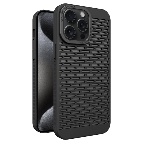 For iPhone 15 Pro Hollow Heat Dissipation TPU Phone Case(Black) lazarr islim case для samsung galaxy tab 3 7 0 красный