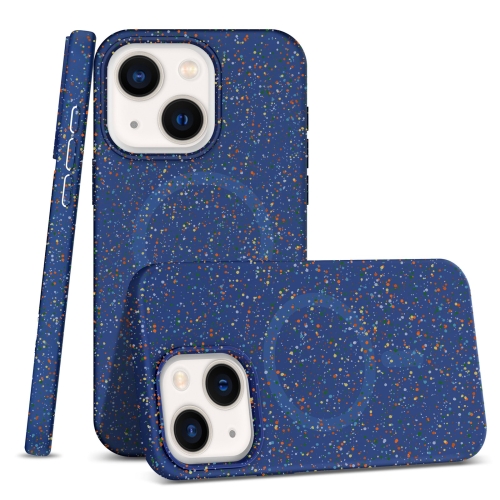 

For iPhone 14 Plus Colorful Frosted Magsafe PC Hybrid TPU Phone Case(Blue)