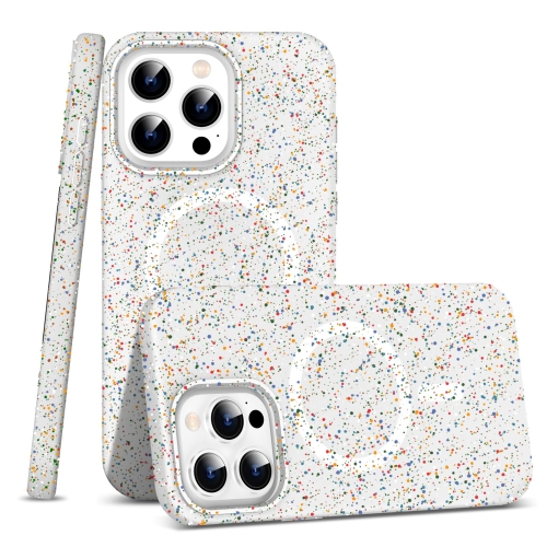 

For iPhone 14 Pro Max Colorful Frosted Magsafe PC Hybrid TPU Phone Case(White)