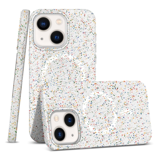 

For iPhone 13 Colorful Frosted Magsafe PC Hybrid TPU Phone Case(White)