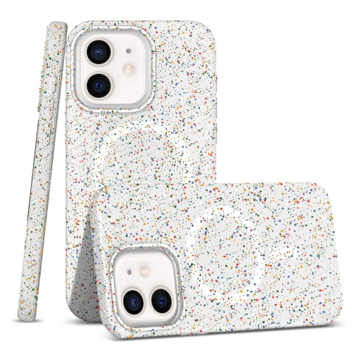 

For iPhone 12 / 12 Pro Colorful Frosted Magsafe PC Hybrid TPU Phone Case(White)