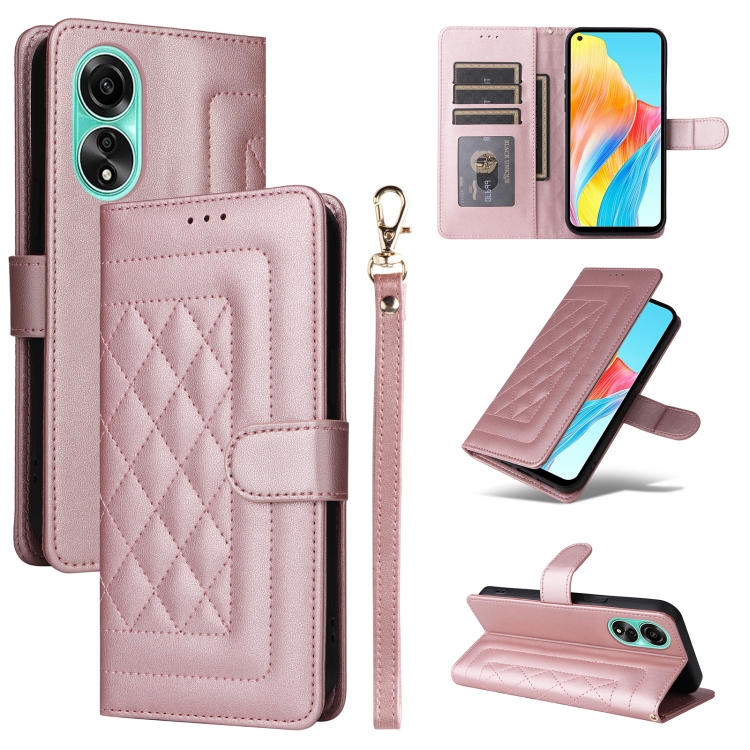 RonRun Cover Oppo A78 5G, Pelle Premium Portafoglio Slot per Schede Chiusura Magnetica Custodia, Cover a Libro Portafoglio per Oppo A78 5G - rosso