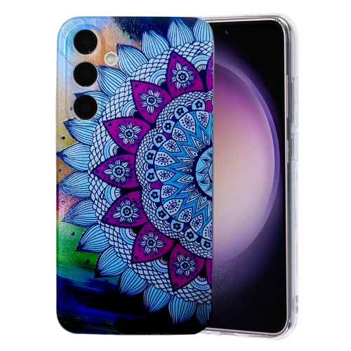 For Samsung Galaxy A25 Colored Drawing Pattern TPU Phone Case(Half-flower)