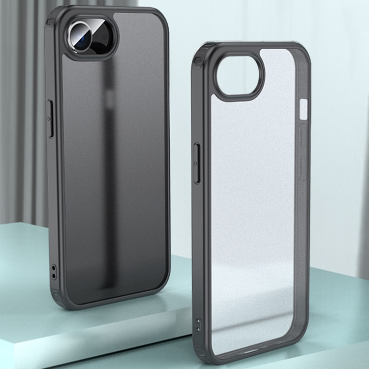 

For iPhone SE 2024 Armor Clear TPU Hard PC Phone Case(Matte Black)
