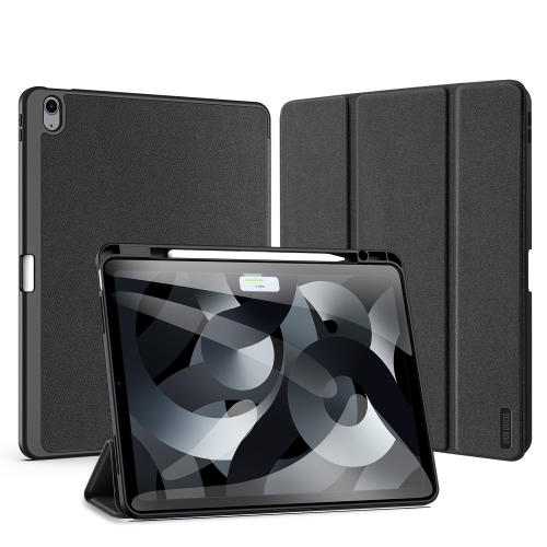 

For iPad Air 13 2024 DUX DUCIS Domo Series Cloth Texture Magnetic Leather Tablet Case(Black)