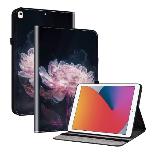 For iPad Air / Air 2 / 9.7 2017 / 2018 Crystal Texture Painted Leather Smart Tablet Case(Purple Peony) утюг energy en 314 purple