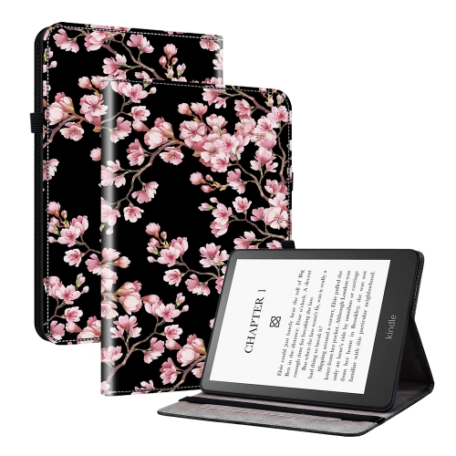 

For Amazon Kindle Paperwhite 12th Gen 2024 Crystal Texture Painted Leather Tablet Case(Plum Bossom)