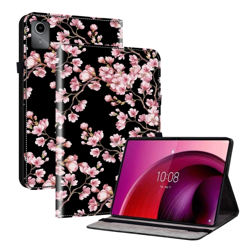 

For Lenovo Tab M11/ Xiaoxin Pad 11 2024 Crystal Texture Painted Leather Tablet Case(Plum Bossom)