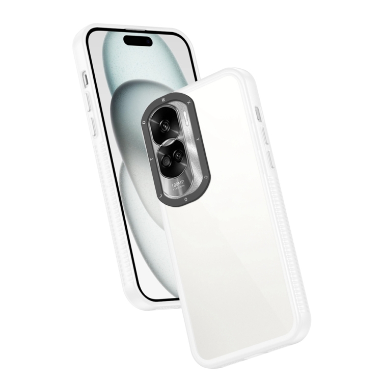 

For Honor 90 Lite Frame Two Color Lens Ring TPU Phone Case(Transparent)