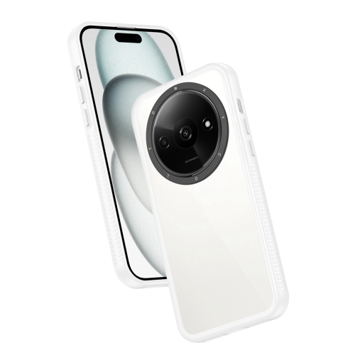 For Xiaomi Redmi A3 Frame Two Color Lens Ring TPU Phone Case(Transparent) for realme 11 3 in 1 clear tpu color pc frame phone case white