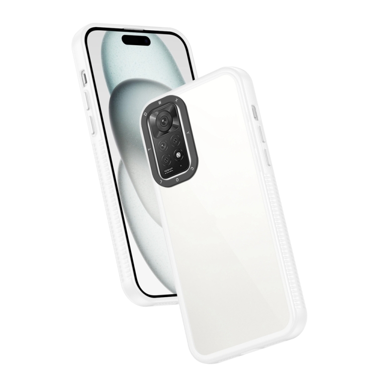 

For Xiaomi Redmi Note 11 Pro / Note 12 Pro 4G Frame Two Color Lens Ring TPU Phone Case(Transparent)