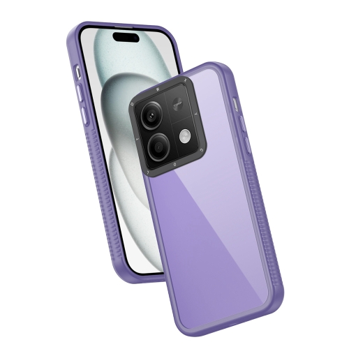 For Xiaomi Redmi Note 13 Frame Two Color Lens Ring TPU Phone Case(Purple) for xiaomi redmi note 13 pro 5g imak ux 9a series four corner airbag shockproof phone case