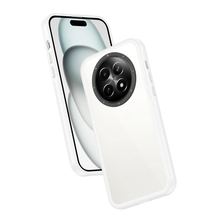 

For Realme 12 Frame Two Color Lens Ring TPU Phone Case(Transparent)