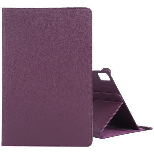 

For iPad Pro 11 2024 360 Degree Rotation Litchi Texture Leather Tablet Case with Holder(Purple)