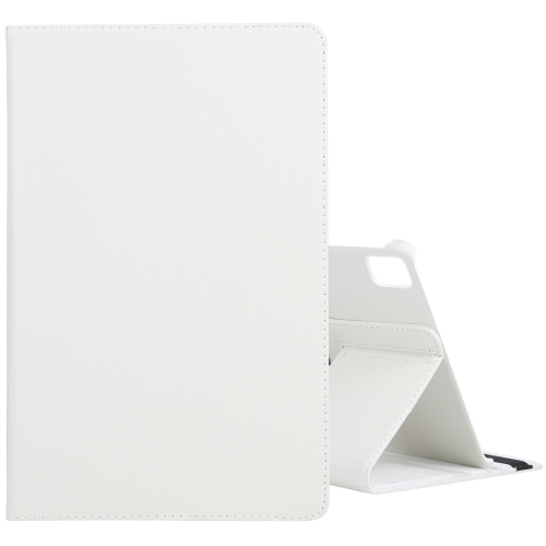 

For iPad Pro 11 2024 360 Degree Rotation Litchi Texture Leather Tablet Case with Holder(White)