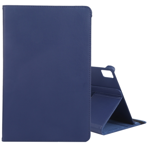 

For iPad Pro 11 2024 360 Degree Rotation Litchi Texture Leather Tablet Case with Holder(Dark Blue)