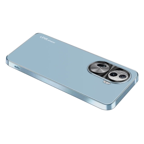 

For OPPO Reno11 Pro Global AG Frosted Electroplating Acrylic Phone Case(Sierra Blue)