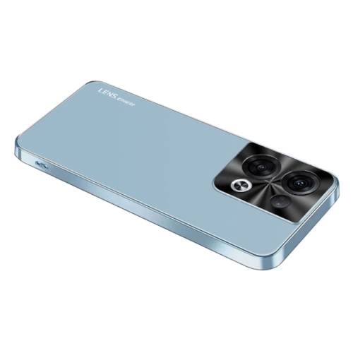 

For OPPO Reno8 Pro AG Frosted Electroplating Acrylic Phone Case(Sierra Blue)