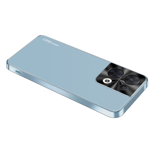 

For OPPO Reno8 AG Frosted Electroplating Acrylic Phone Case(Sierra Blue)