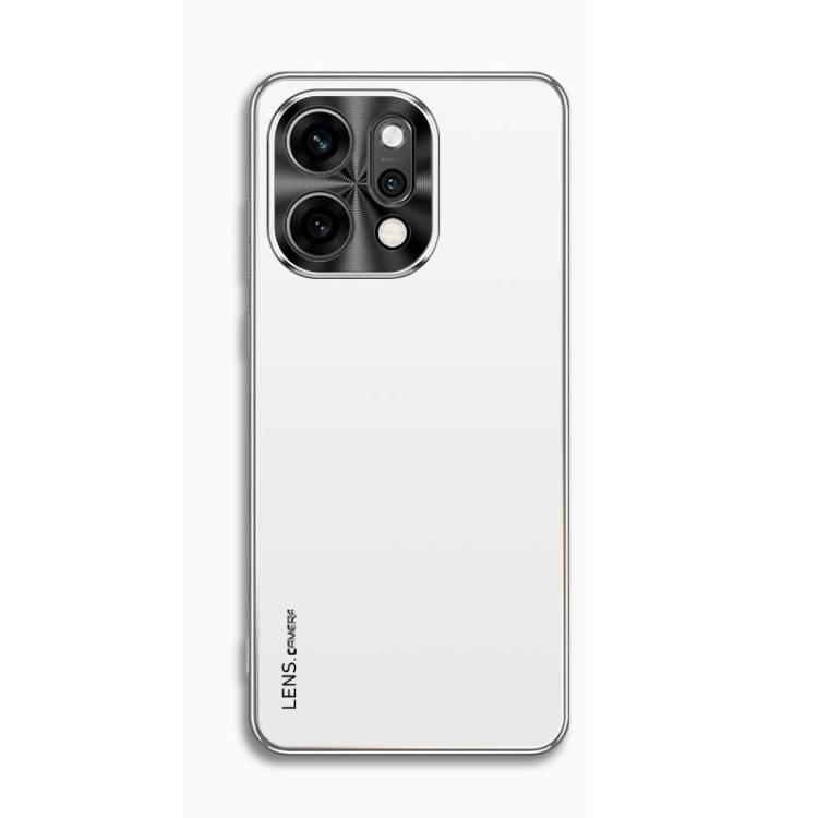 For OPPO Reno14 Pro Global AG Frosted Electroplating Acrylic Phone Case(Silver White)