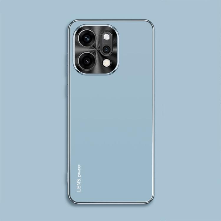 

For OPPO Reno14 Pro Global AG Frosted Electroplating Acrylic Phone Case(Sierra Blue)
