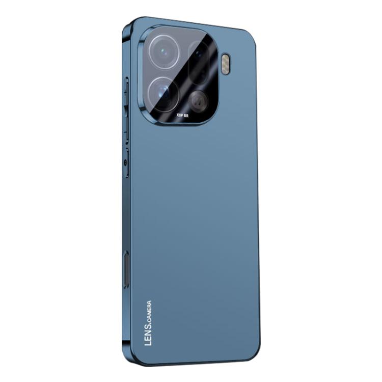 

For OPPO Find X9 Pro AG Frosted Electroplating Acrylic Phone Case(Navy Blue)