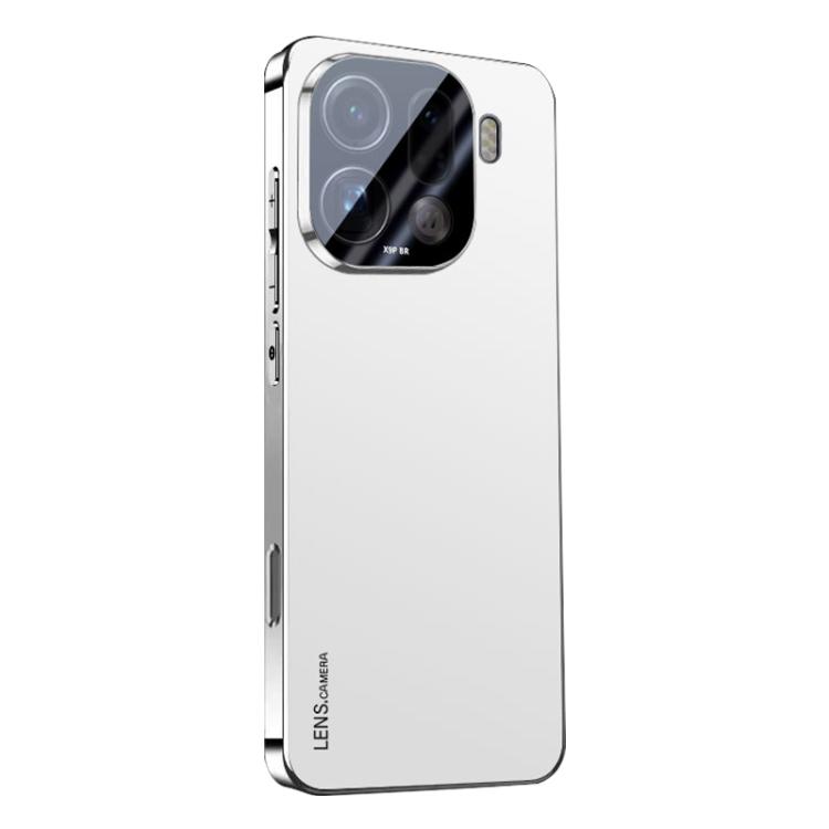 

For OPPO Find X9 Pro AG Frosted Electroplating Acrylic Phone Case(Silver White)