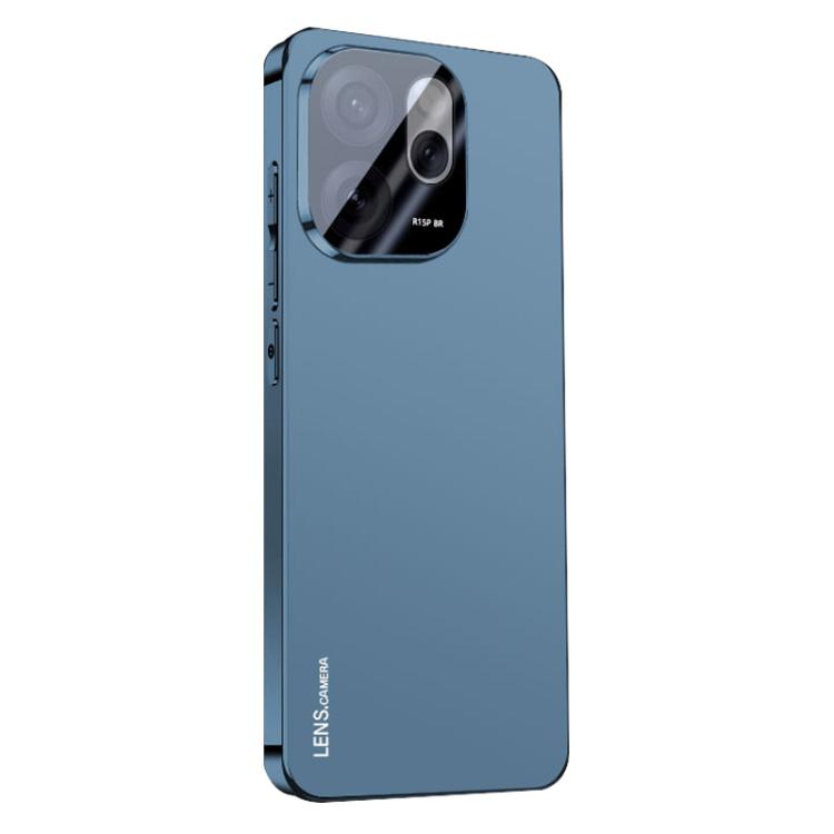 

For OPPO Reno15 Pro 5G Global AG Frosted Electroplating Acrylic Phone Case(Navy Blue)