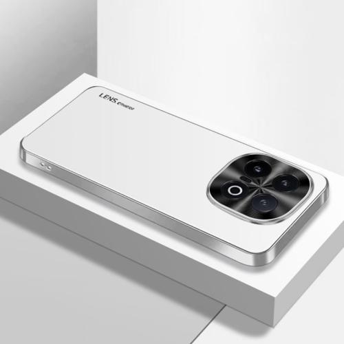 

For vivo iQOO 13 AG Frosted Electroplating Acrylic Phone Case(Silver White)