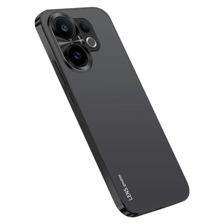 

For vivo S30 AG Frosted Electroplating Acrylic Phone Case(Black)