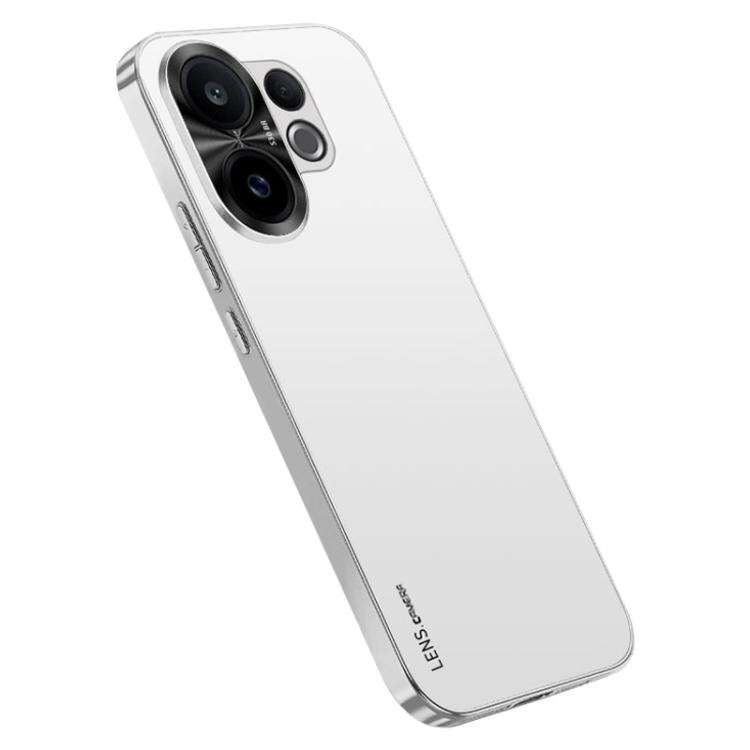 

For vivo S30 AG Frosted Electroplating Acrylic Phone Case(Silver White)