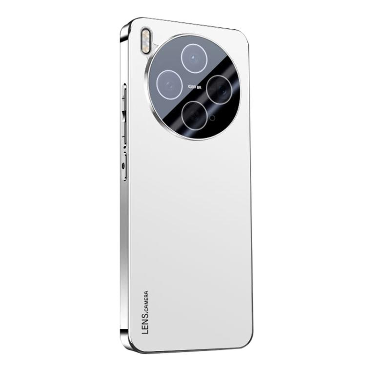 

For vivo X300 AG Frosted Electroplating Acrylic Phone Case(Silver White)
