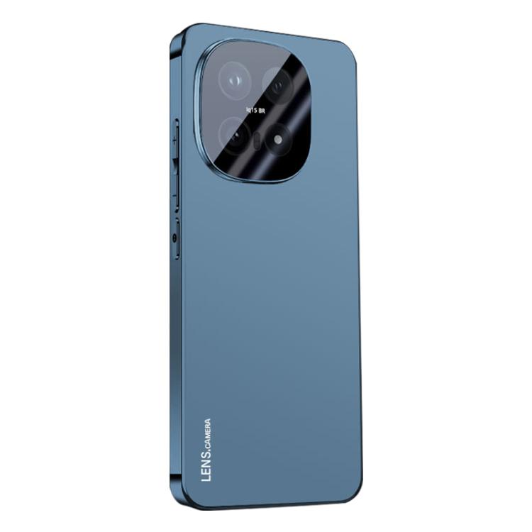 

For vivo iQOO 15 AG Frosted Electroplating Acrylic Phone Case(Navy Blue)