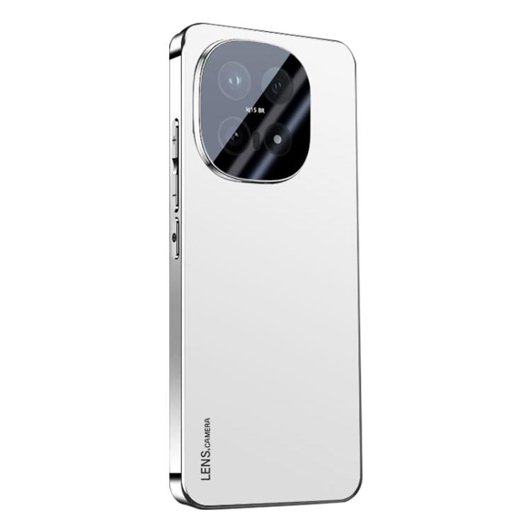 For vivo iQOO 15 AG Frosted Electroplating Acrylic Phone Case(Silver White)