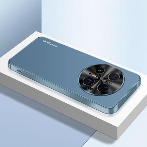 

For Huawei Mate 70 Pro+ AG Frosted Electroplating Acrylic Phone Case(Navy Blue)