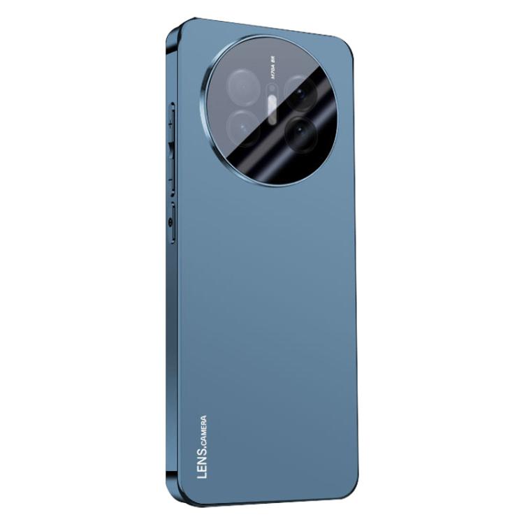 

For Huawei Mate 70 Air 5G AG Frosted Electroplating Acrylic Phone Case(Navy Blue)
